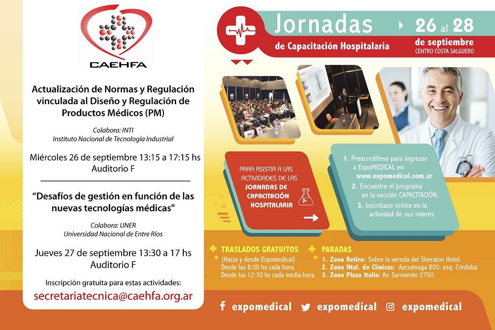 Invitamos a participar en EXPOMEDICAL de las “JORNADAS DE CAPACITACIÓN HOSPITALARIA”