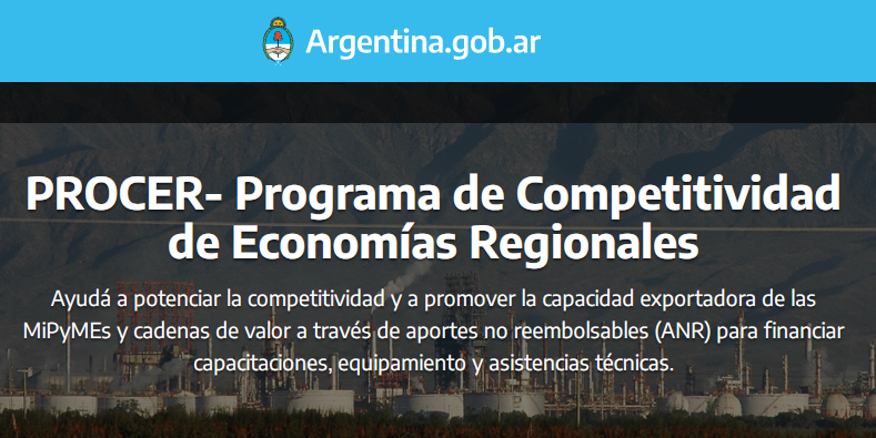 PROCER- Programa de Competitividad de Economías Regionales