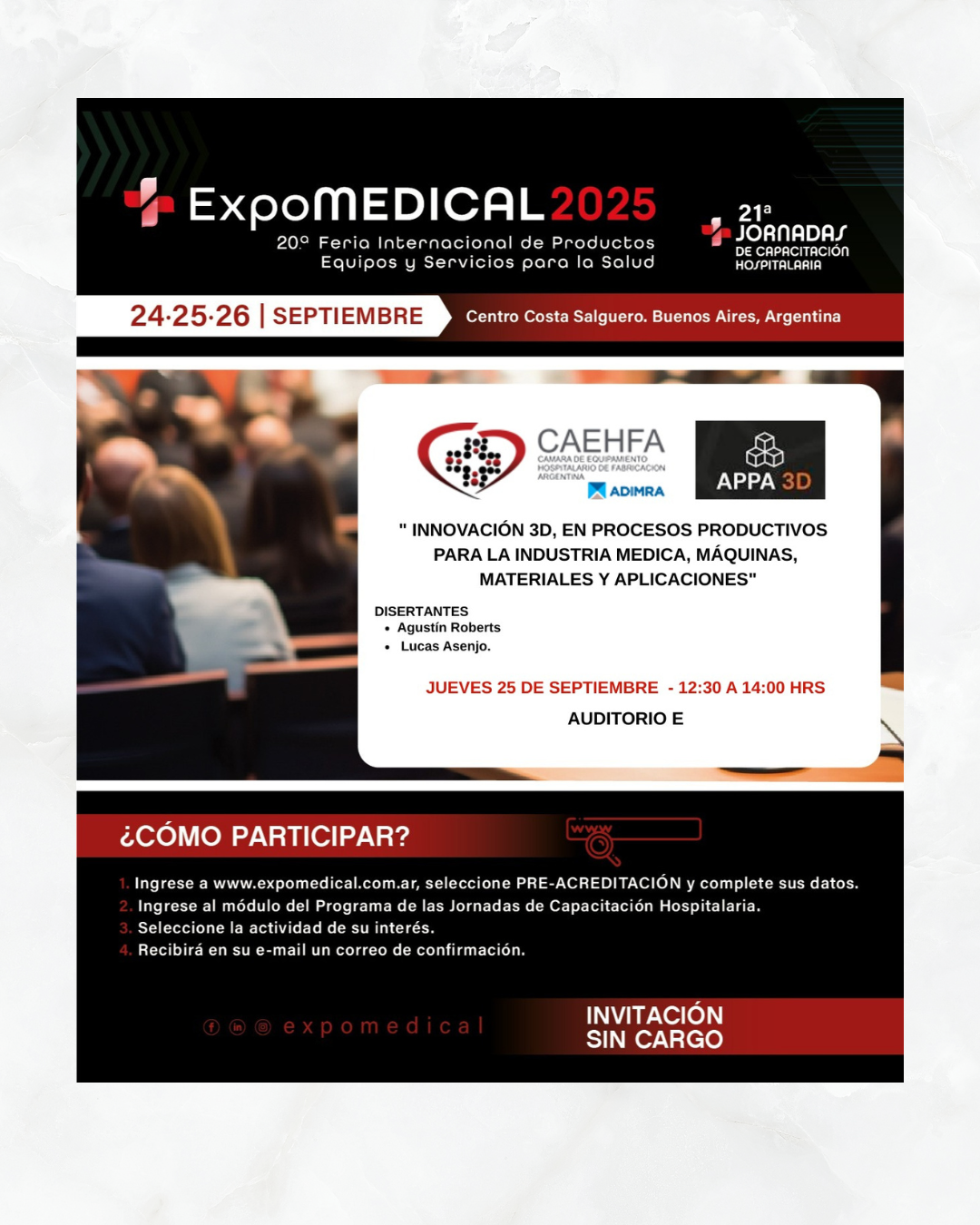 ExpoMedical 2025 -Innovación 3D en procesos productivos