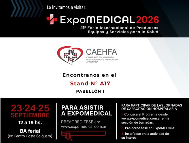 CAEHFA participará de ExpoMEDICAL 2026
