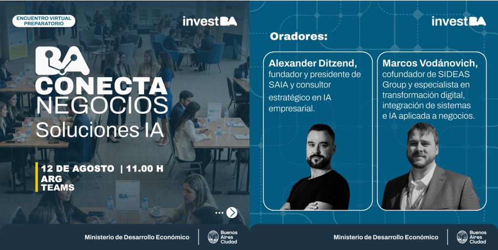 Encuentro virtual preparatorio rumbo a BA Conecta Negocios: Soluciones IA
